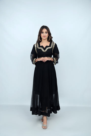 Long Sleeve Mirror Work( Black color)